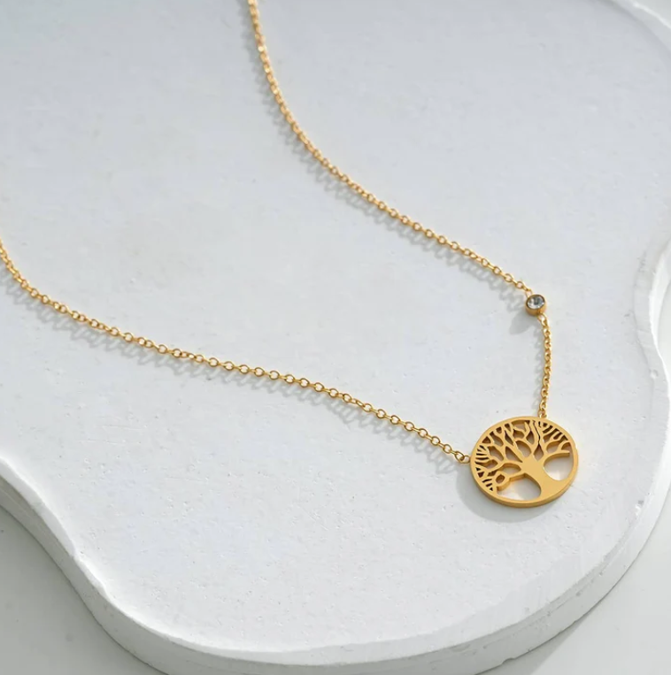 Tree of Life Necklace - Gold-plated stainless steel necklace