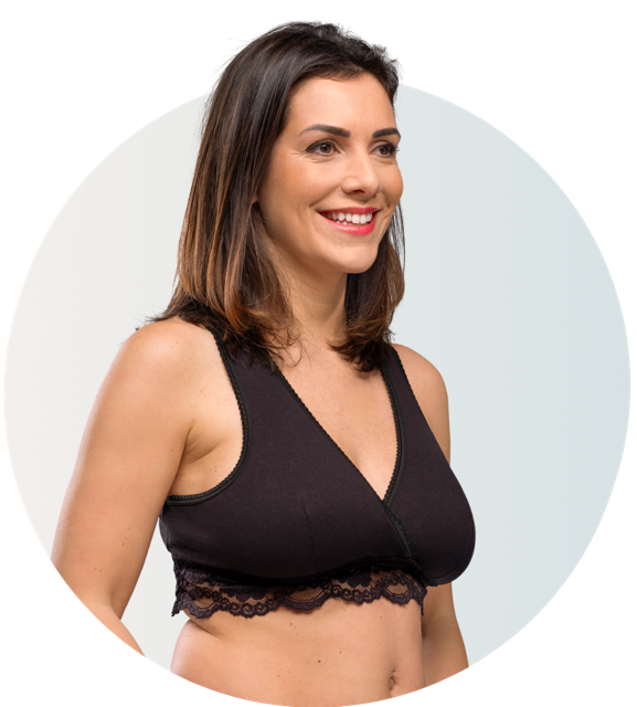 Organic cotton sleeping and nursing bra in Black - Soft and seamless comfort for the night