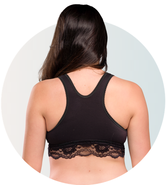 Organic cotton sleeping and nursing bra in Black - Soft and seamless comfort for the night