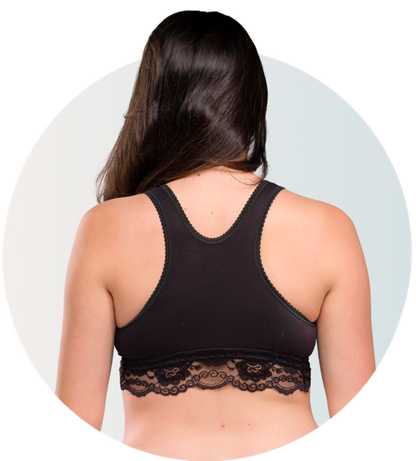 Organic cotton sleeping and nursing bra in Black - Soft and seamless comfort for the night