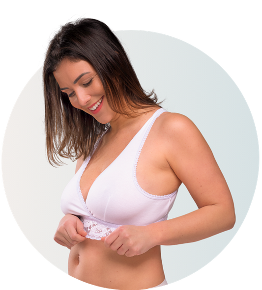 Sove- og amme-BH i økologisk bomuld i Hvid - Blød og sømløs komfort til natten