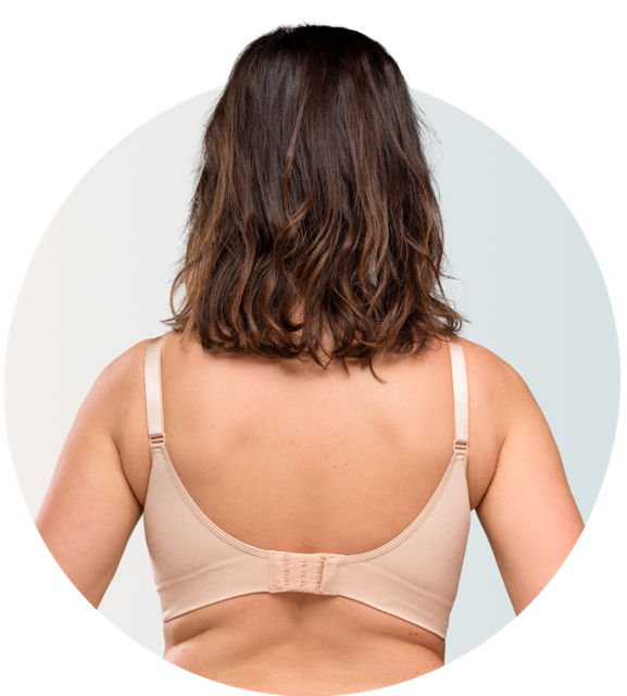 Maternity and nursing bra in the color Nude - Seamless comfort with bra extender