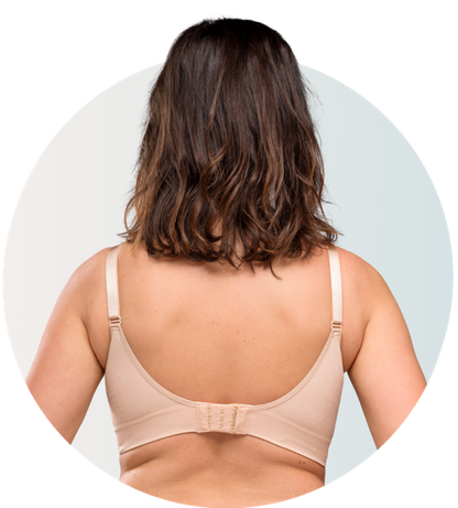 Maternity and nursing bra in the color Nude - Seamless comfort with bra extender
