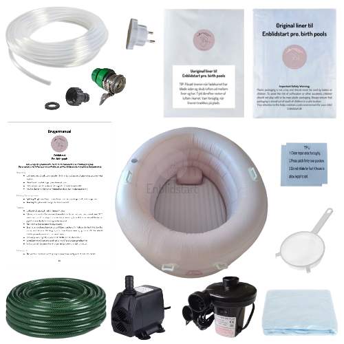 Lej Enblidstart Pro Birth Pools fødekarspakke - Støvet Rosa